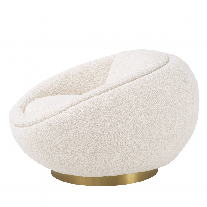   Scaun rotativ Bollinger bouclé crem 114819 EICHHOLTZ [3]