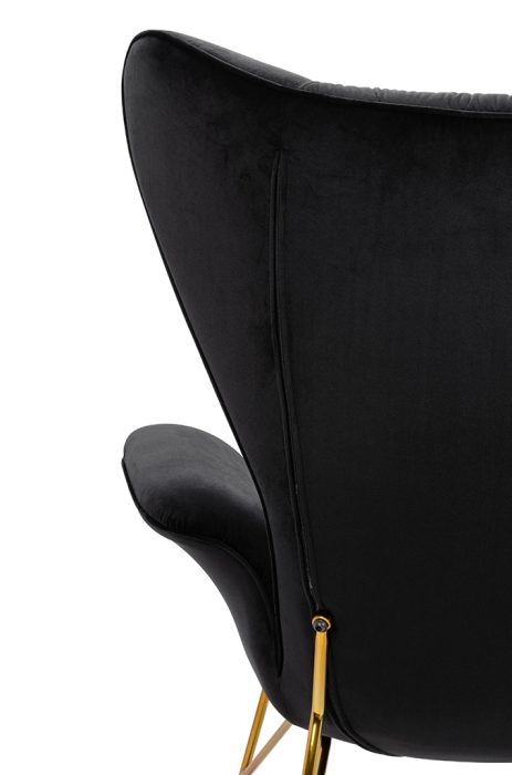 Fotoliu Shrimp Velvet 86x83x104 cm, Auriu - King Home [2]