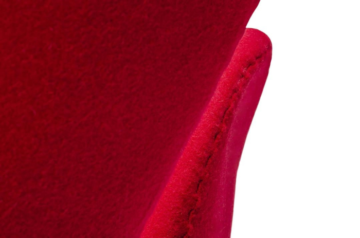 Fotoliu Swan Wool Premium 72x68x76 cm, Lână de Cașmir (60% Lână Naturală și 40% Poliester) Roșu - King Home [8]