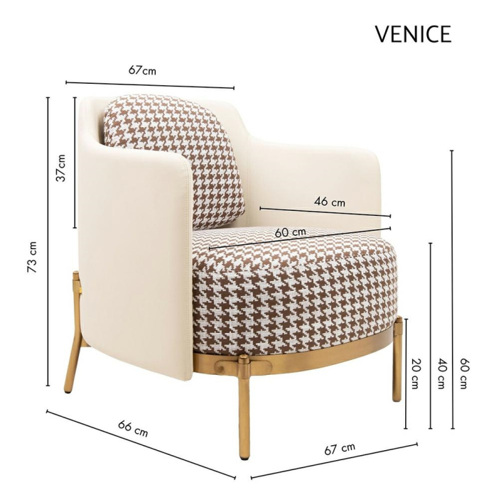 Fotoliu Venice 67x66x73 cm - King Home [12]