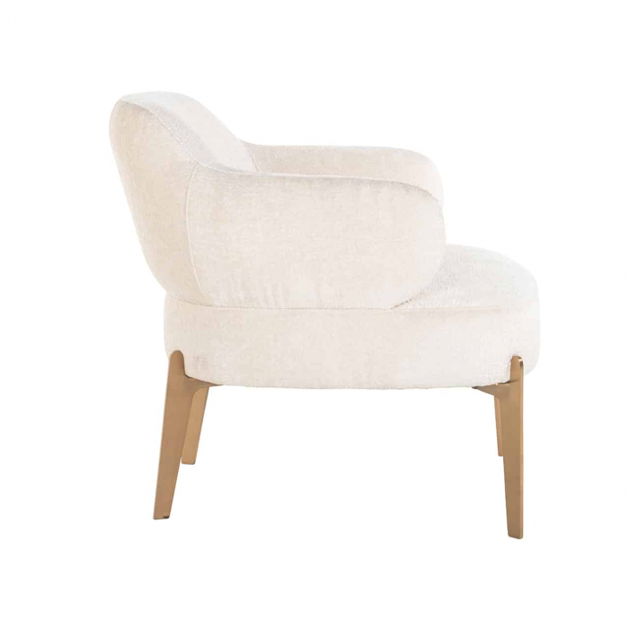 Fotoliu Venus chenille alb (Bergen 900 chenille alb), S4558 WHITE CHENILLE - Richmond Interiors [2]
