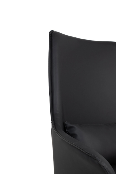 Fotoliu Victor 80x73x104 cm, Pu și Metal Negru - King Home [8]