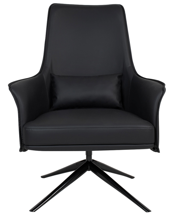 Fotoliu Victor 80x73x104 cm, Pu și Metal Negru - King Home [4]