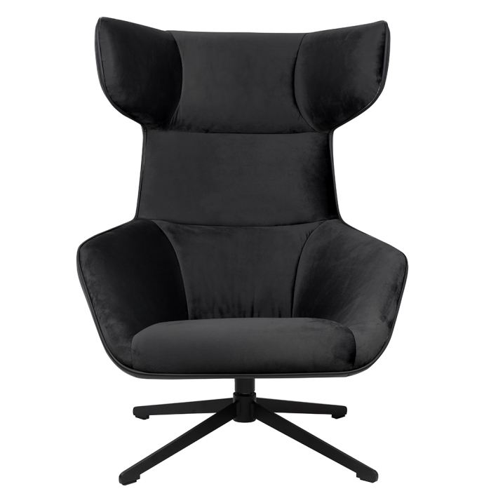 Fotoliu Vita Velvet 75x90x103 cm, Negru - King Home [2]