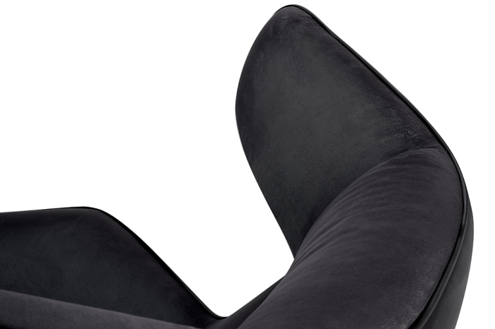 Fotoliu Vita Velvet 75x90x103 cm, Negru - King Home [5]