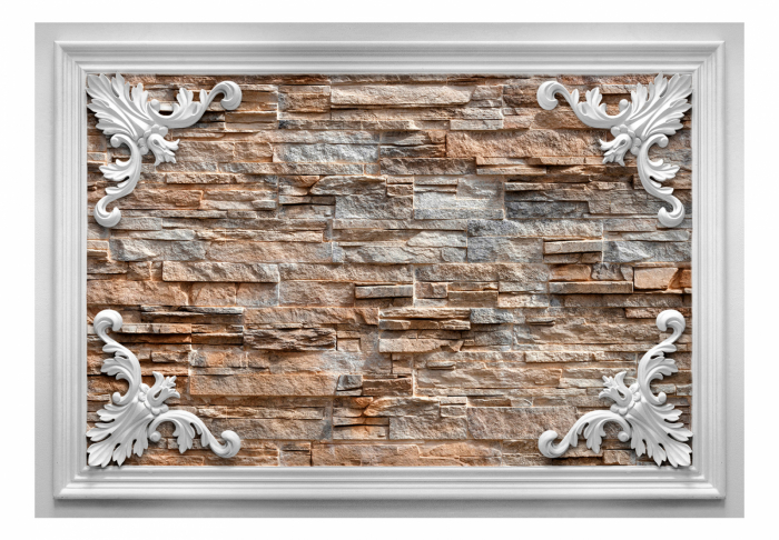 Fototapet - Brick in the Frame (Brown) [2]