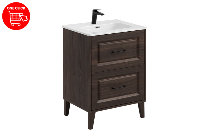 Furniture set 60cm with a cabin basin GO and a washbasin tap Dorothy Ristretto SET-DOR 60CM GO NB COMAD [2]