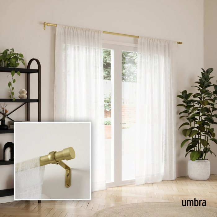 Galerie pentru Perdele Cappa 457x2,5x8 cm, Metal Auriu Finisaj Auriu - Umbra [3]