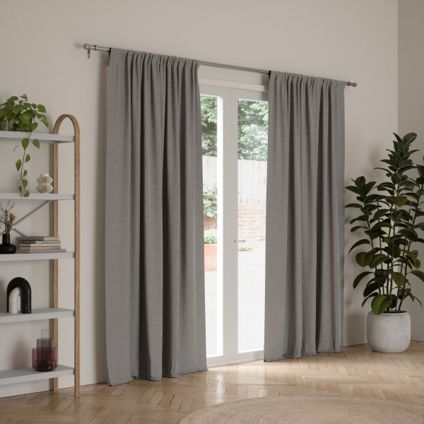 Galerie pentru Perdele Cleo, Oțel Argintiu Finisaj Ecologic - Umbra [3]