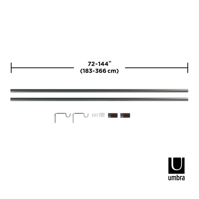Galerie pentru Perdele Extensibilă Blok 380x8x4 cm, Argintiu - Umbra [6]
