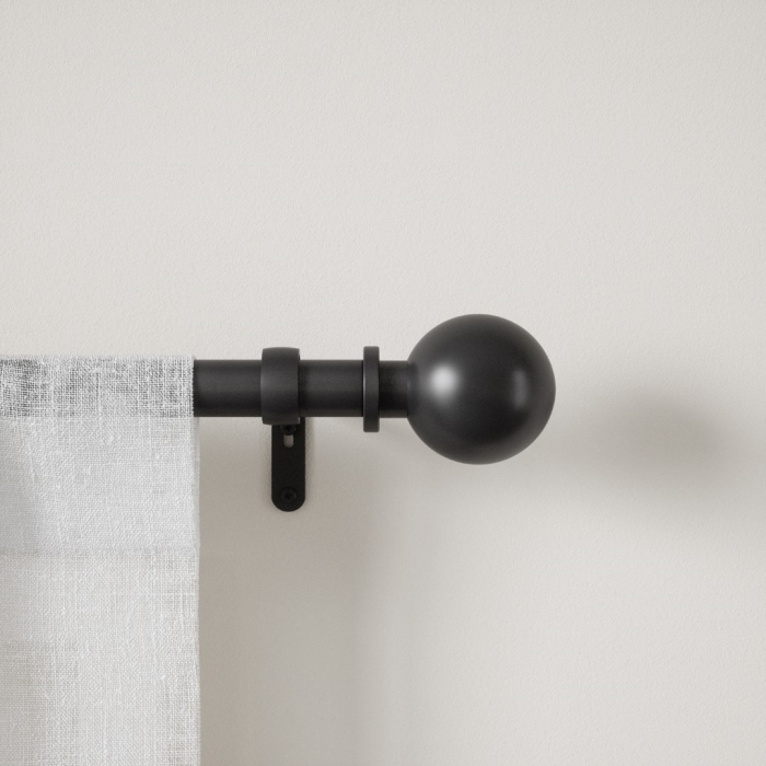 Galerie pentru Perdele Extensibilă Bolas 383x11x10 cm, Oțel Negru Mat - Umbra [3]