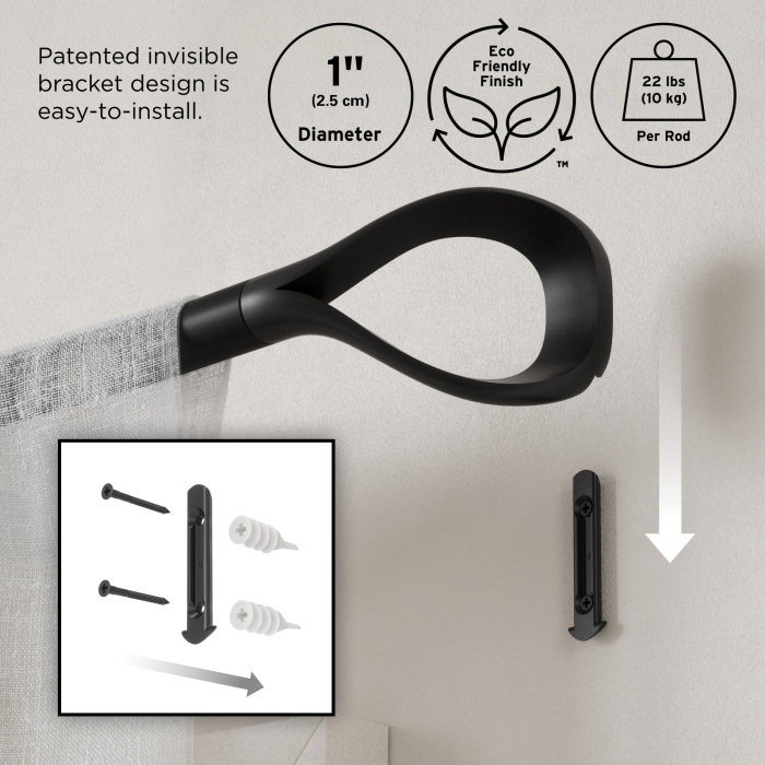 Galerie pentru Perdele Loop 1, Negru Mat - Umbra [5]