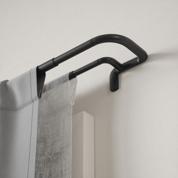 Galerie pentru Perdele Twilight Double 168x6x13 cm, Metal Negru Mat - Umbra [4]