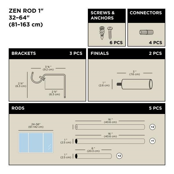 Galerie pentru Perdele Zen, Metal Negru Finisaj Ecologic - Umbra [8]