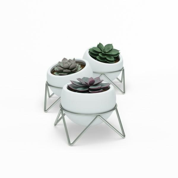 Ghiveci Decorativ Potsy 14x12x14 cm, Alb Mat - Umbra [2]