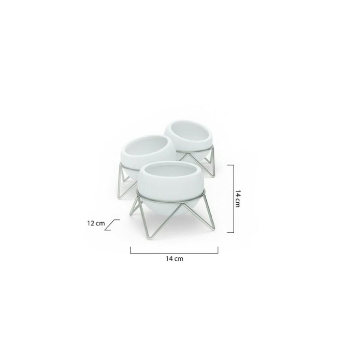 Ghiveci Decorativ Potsy 14x12x14 cm, Alb Mat - Umbra [6]