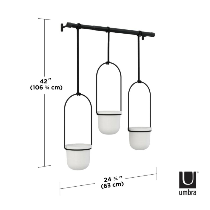 Ghiveci Decorativ Triflora, Melamină și Oțel - Umbra [6]