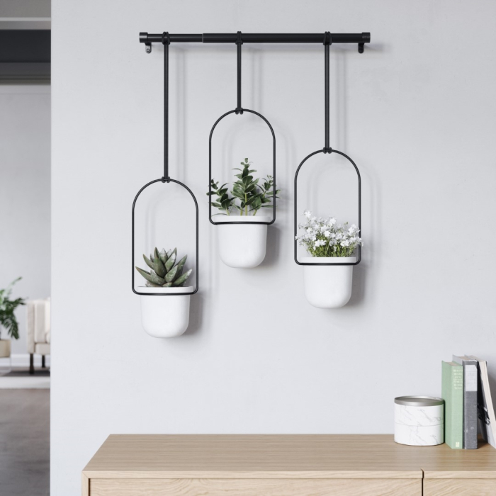 Ghiveci Decorativ Triflora, Melamină și Oțel - Umbra [4]