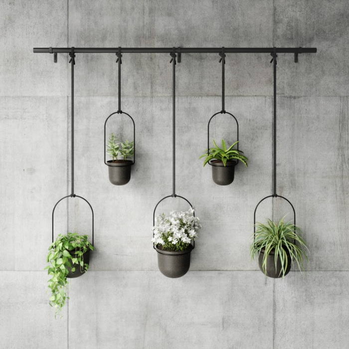 Ghiveci Decorativ din Polipropylenu cu Recyklingu Negru, 94x18x137cm, Umbra 1018086-040 [4]
