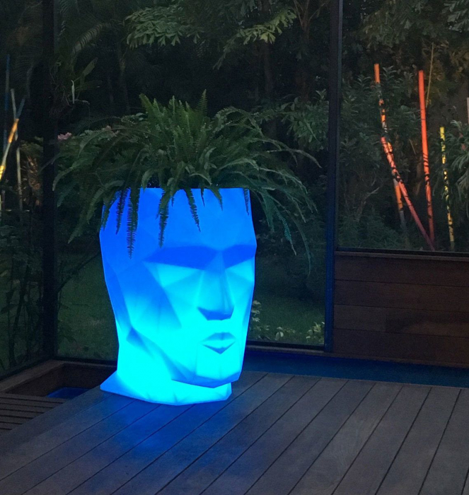 Ghiveci flori LED Adan Planter 70x96x100 cm, forma sculptura fata geometrica, 49074A - Vondom [7]
