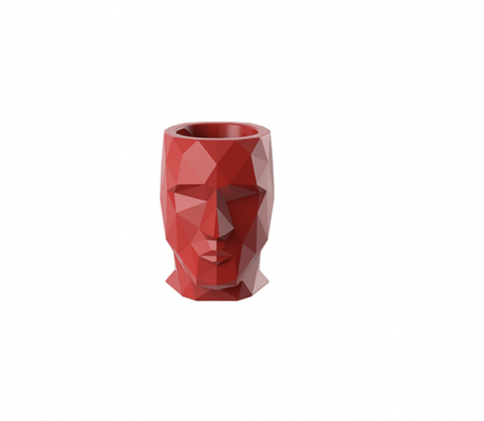 Ghiveci flori masa LED Adan Planter 13x17x18 cm, forma sculptura fata geometrica, 49068A - Vondom [2]