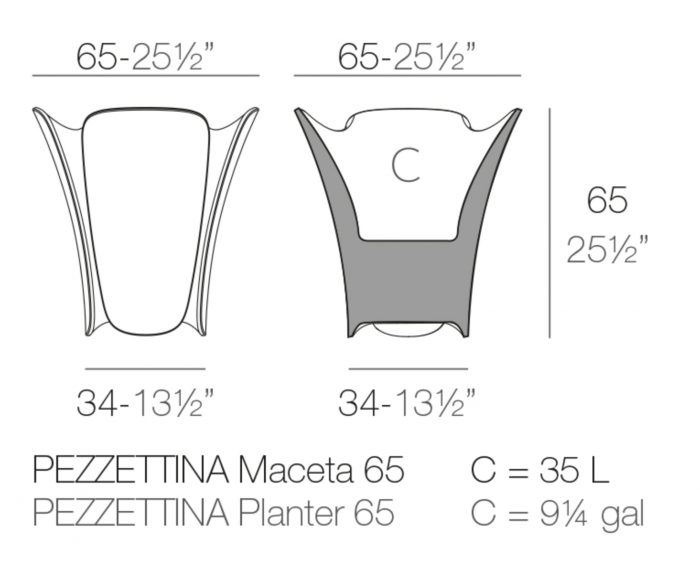 Ghiveci gradina iluminare LED Pezzettina 65x65x65 cm, design modern, 56007A - Vondom [4]