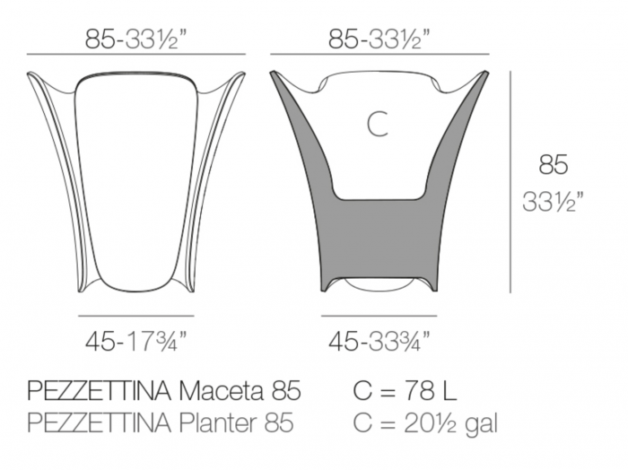 Ghiveci gradina iluminare LED Pezzettina 85x85x85 cm, design modern, 56008A - Vondom [3]