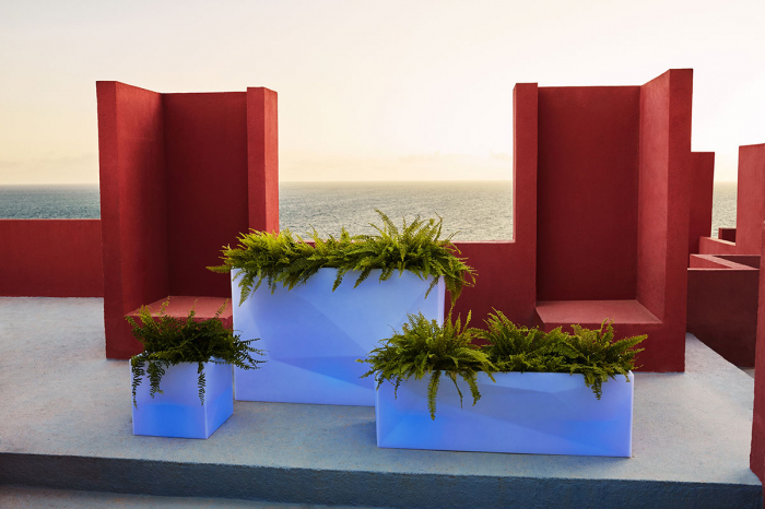 Ghiveci gradina patrat LED Faz 40x40 cm, design modern forme geometrice, 54175A - Vondom [5]