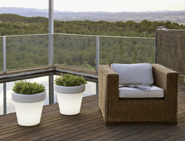 Ghiveci iluminare LED Rose 45x43 cm, design modern, LUMMG045OFNW - King [2]