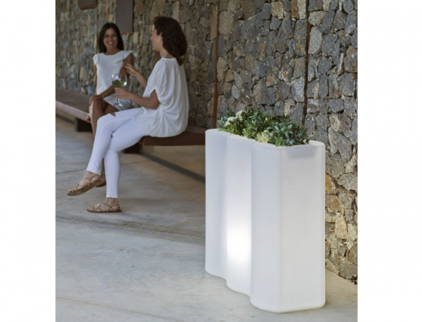Ghiveci tip lampa gradina Avia 90x80 cm, iluminare LED, LUMPA080OFNW - King [2]