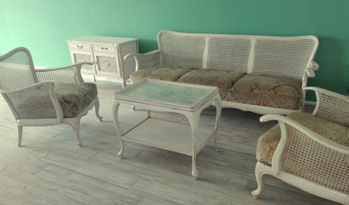 Gresie stil parchet aspect vintage 15x90 cm - Sbiancato [1]