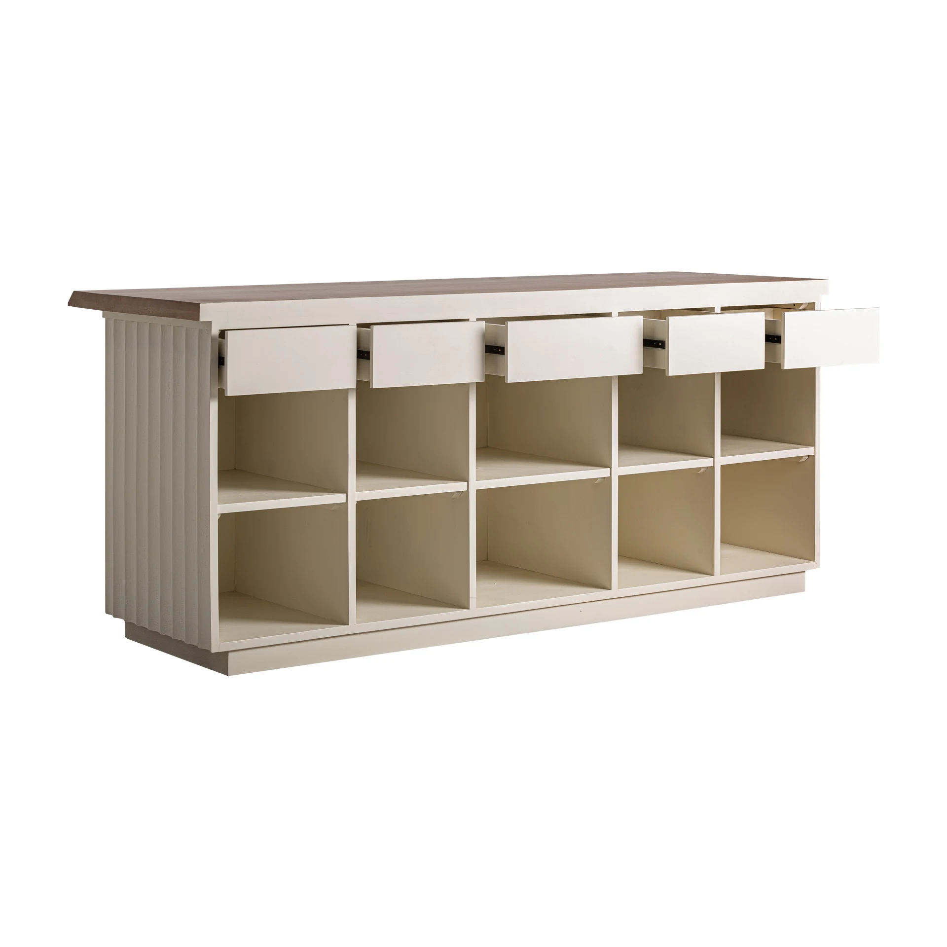 Guipy Bar Counter, Alb/Maro, 240x86x106 cm - VicalHome 37080 [4]