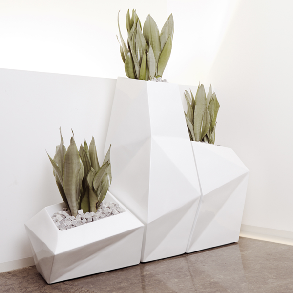 Jardiniera decorativa LED RGBW gradina/terasa Faz XL 92x77x101 cm, design modern, 54012A - Vondom [9]