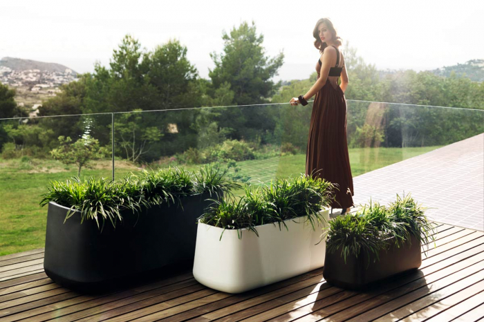 Jardiniera decorativa gradina Ulm 84x34x30 cm cu iluminare LED RGBW, 42217A - Vondom [3]