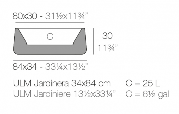 Jardiniera decorativa gradina Ulm 84x34x30 cm cu iluminare LED RGBW, 42217A - Vondom [2]