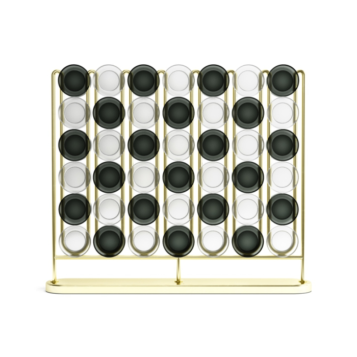 Joc Strategic Stax 4 In 32x5x26 cm, Oțel și Alamă Mat - Umbra [2]