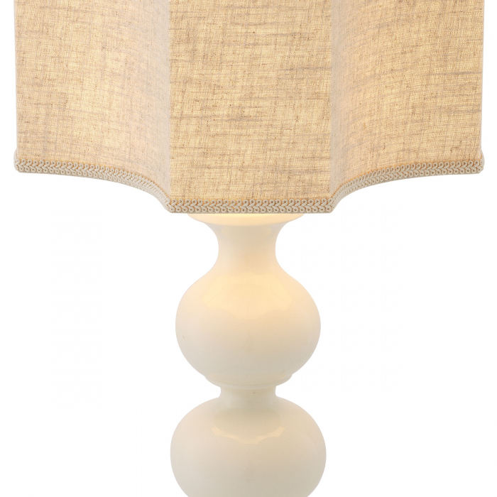   Lampă de masă Mabel ceramică albă crăpată inclusiv abajur 116510 EICHHOLTZ [4]