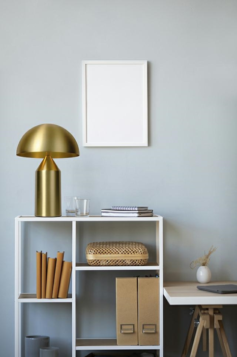 Lampă de Birou Fungo 25x25x35 cm, Metal Auriu Alamă - Moosee [8]