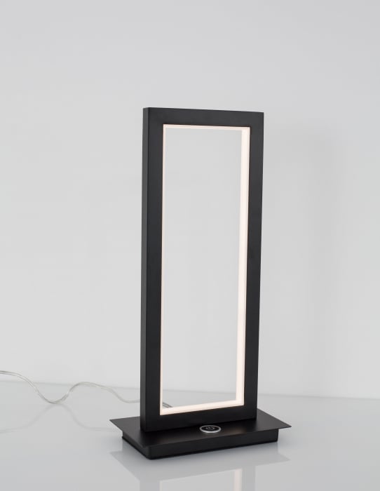 Lampa de birou/masa dimabila neagra Miki 36x13 cm, iluminare LED, stil minimalist forma dreptunghiulara, 9500811 - Novaluce [4]