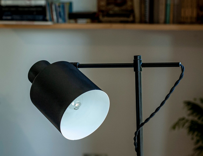 Lampa de birou neagra Malou 43x19x53 cm din metal, T0025 - Maxlight [8]