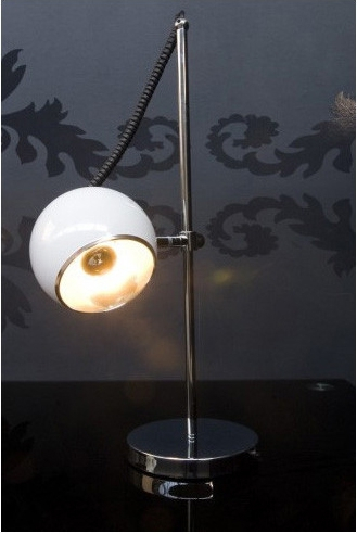 Lampa birou inaltime reglabila Eloise glob alb, suport metal crom, TL00040WH - Kokoon [3]