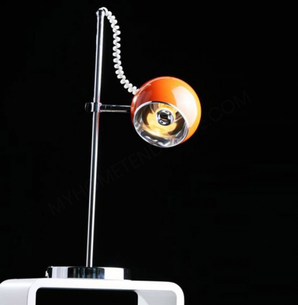 Lampa birou inaltime reglabila Eloise glob portocaliu, suport metal crom, TL00030OR - Kokoon [2]
