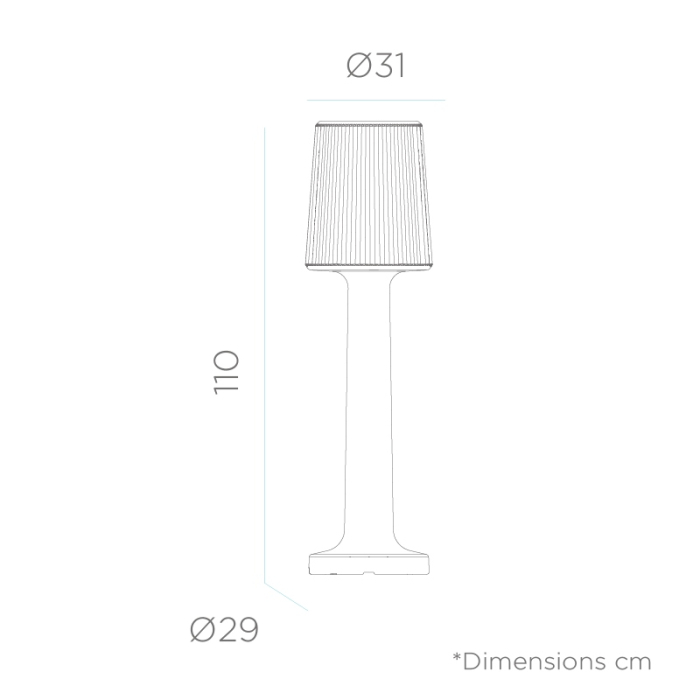 Lampă de Grădină Carmen 31x31x110 cm, Polietilenă, Protecție IP54 - New Garden [5]