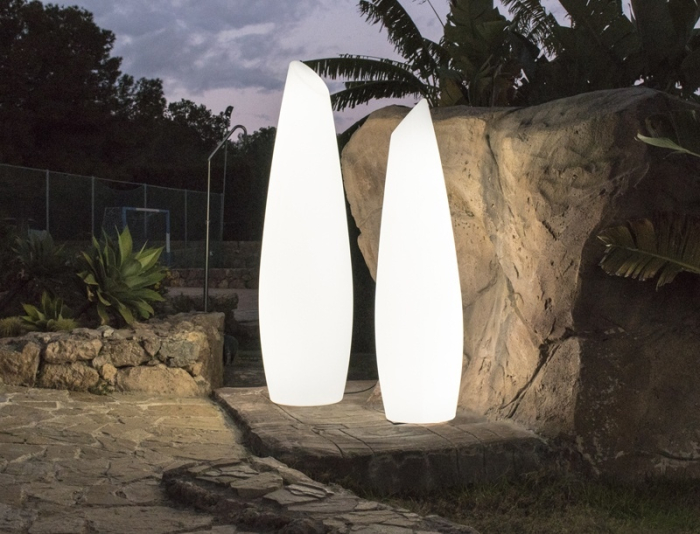 Lampă de Grădină Fredo 46,5x46,5x170 cm, Polietilenă Alb, Protecție IP54 - New Garden [3]