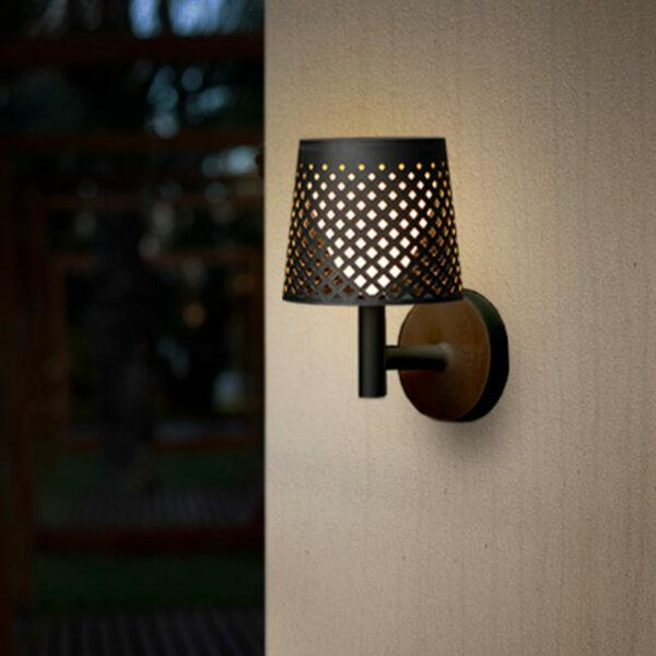 Lampă de Grădină Greta Solar 20x20x80 cm, Material din Reciclare Oceanică Negru, Protecție IP65 - New Garden [3]