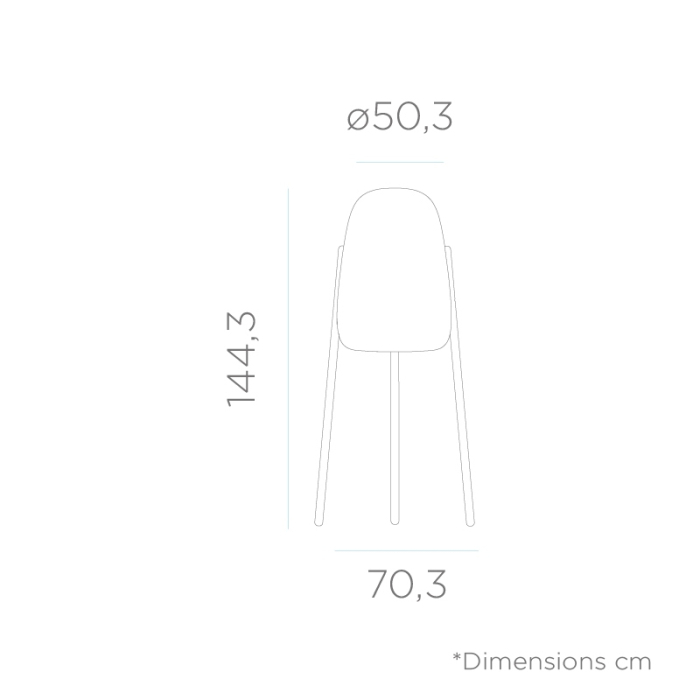 Lampă de Grădină Rocket 70,3x70,3x145 cm, Lemn și Polietilenă In & Out, Protecție IP65 - New Garden [5]