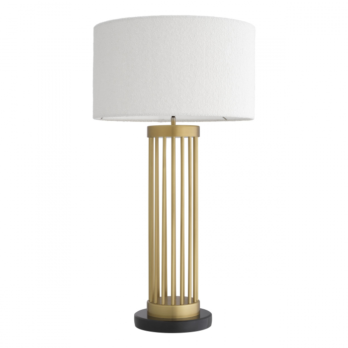 Lampa de lux aurie Condo Ø45x83 cm baza marmura neagra, abajur textil | Eichholtz - 116773 [2]