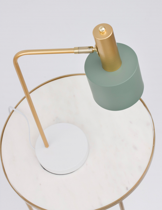 Lampa de masă alba/verde menta Mesha, din metal, 9426652 - Novaluce [3]