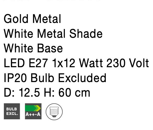 Lampa de masă alba/verde menta Mesha, din metal, 9426652 - Novaluce [15]