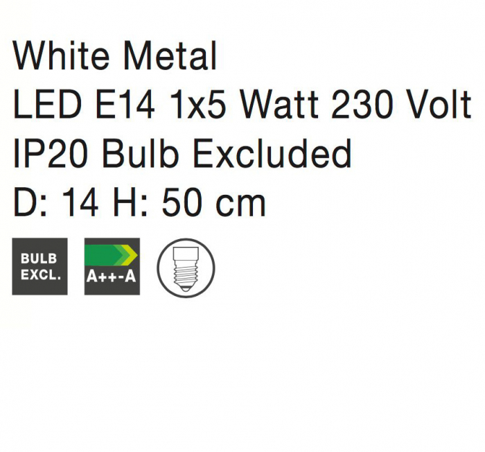 Lampa de masa alba ajustabila Ramza din metal, 6713001 - Novaluce [5]